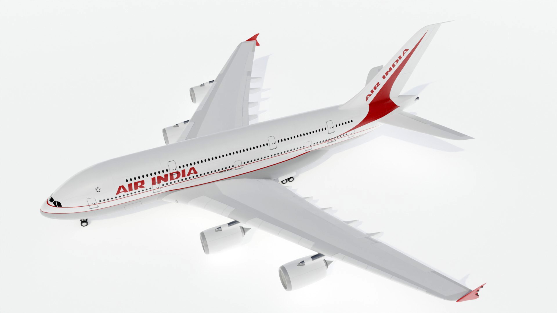 3d Airbus A380 Air India