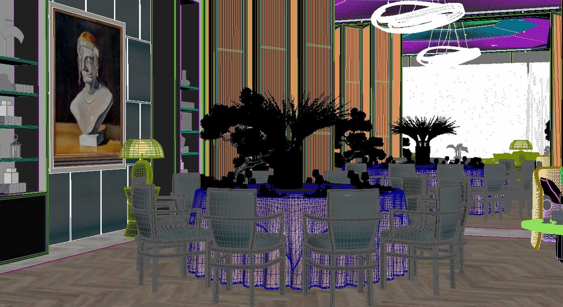 3D room interior bar model - TurboSquid 1699161