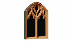3D Gothic Window model