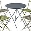 3D Outdoor Metal Folding Furniture Table and Chair for Cafe