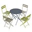 3D Outdoor Metal Folding Furniture Table and Chair for Cafe