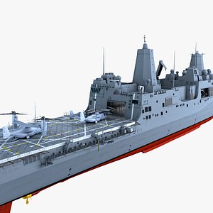 LPD17 USS San Antonio with MV-22B Osprey