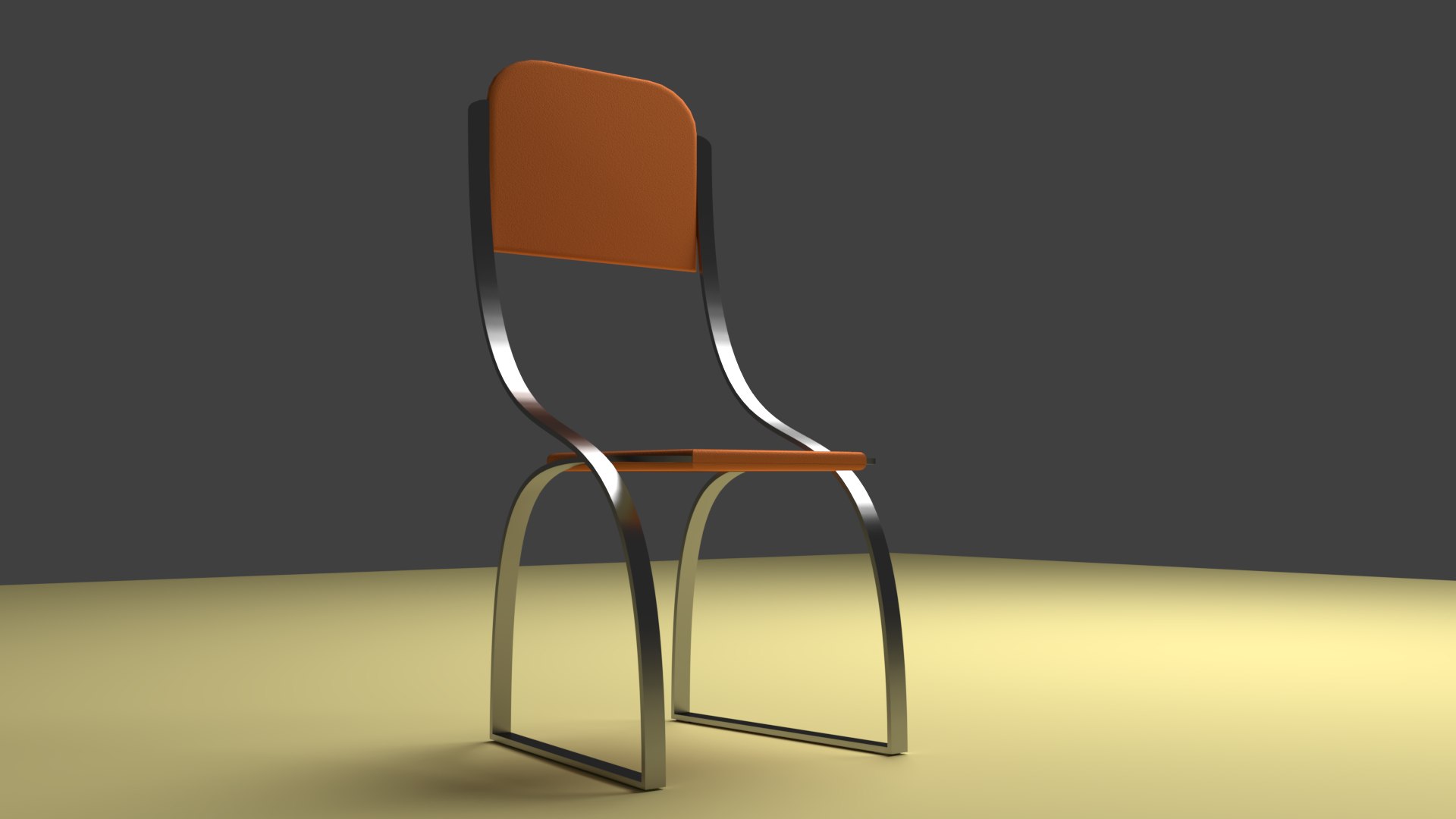 The Bridge Chair Leather Chrome Curves Model TurboSquid 1927096