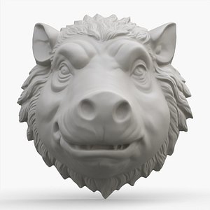 3D Wild Boar Relief 2
