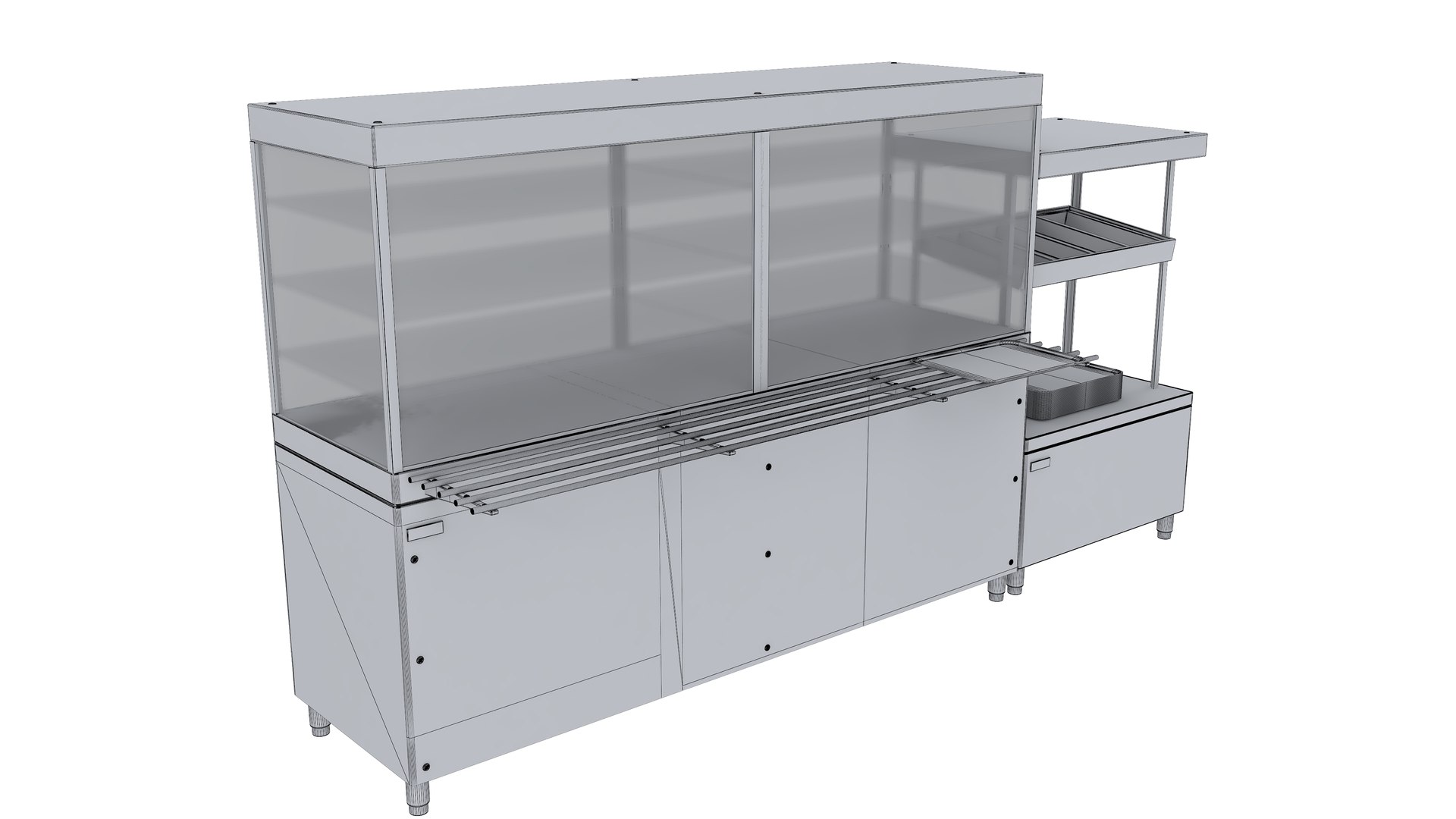 3D Model Glass Front Deli Counter - TurboSquid 2277207