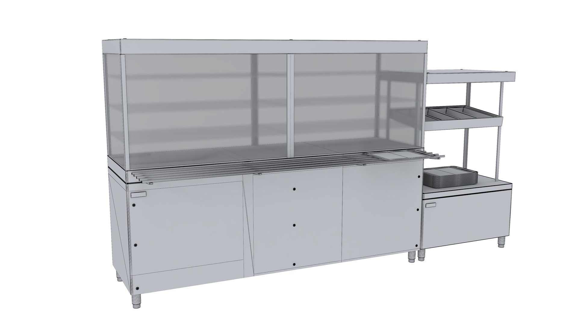 3D Model Glass Front Deli Counter - TurboSquid 2277207