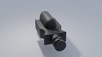 NEMA 5-15p Power Plug Male Low-poly 3D model