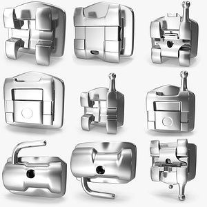 Steel Dental Braces Bracket Bundle of 19 Models