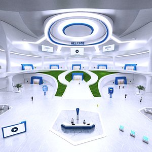 Futuristic E-Congress Lobby - 10 model
