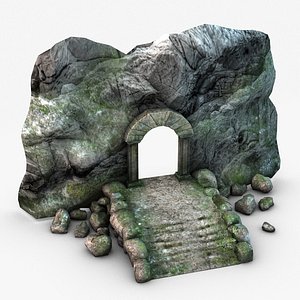 ancient stone entrance 3d 3ds