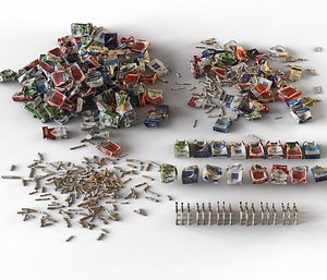 Cigarette packs and cigarette butts