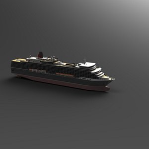 3dsmax cunard ms queen elizabeth