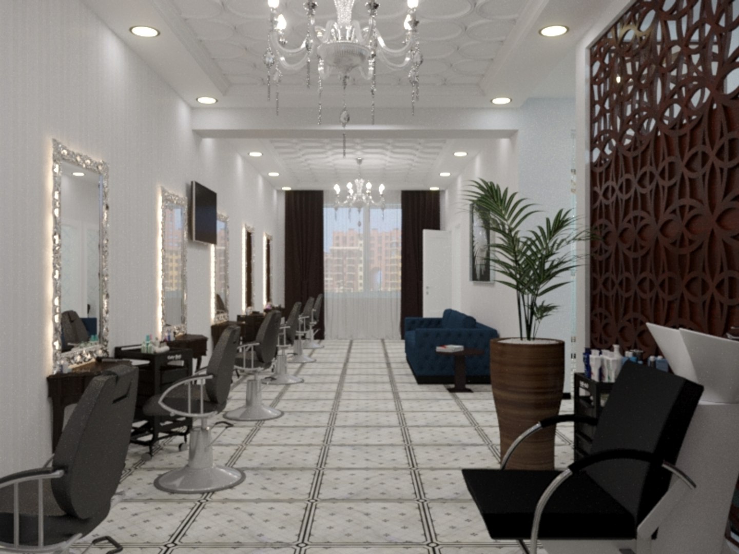 Beauty Salon Reception Model - TurboSquid 1543275