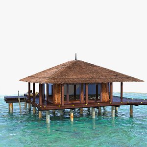 resort huts 3d max