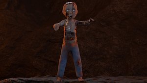 Child Zombie 3D Model for Games Cinematics and VR 3D