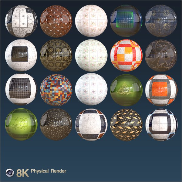 20 Texture PBR 8K Floor Tiles C4D Physical Render model - TurboSquid ...