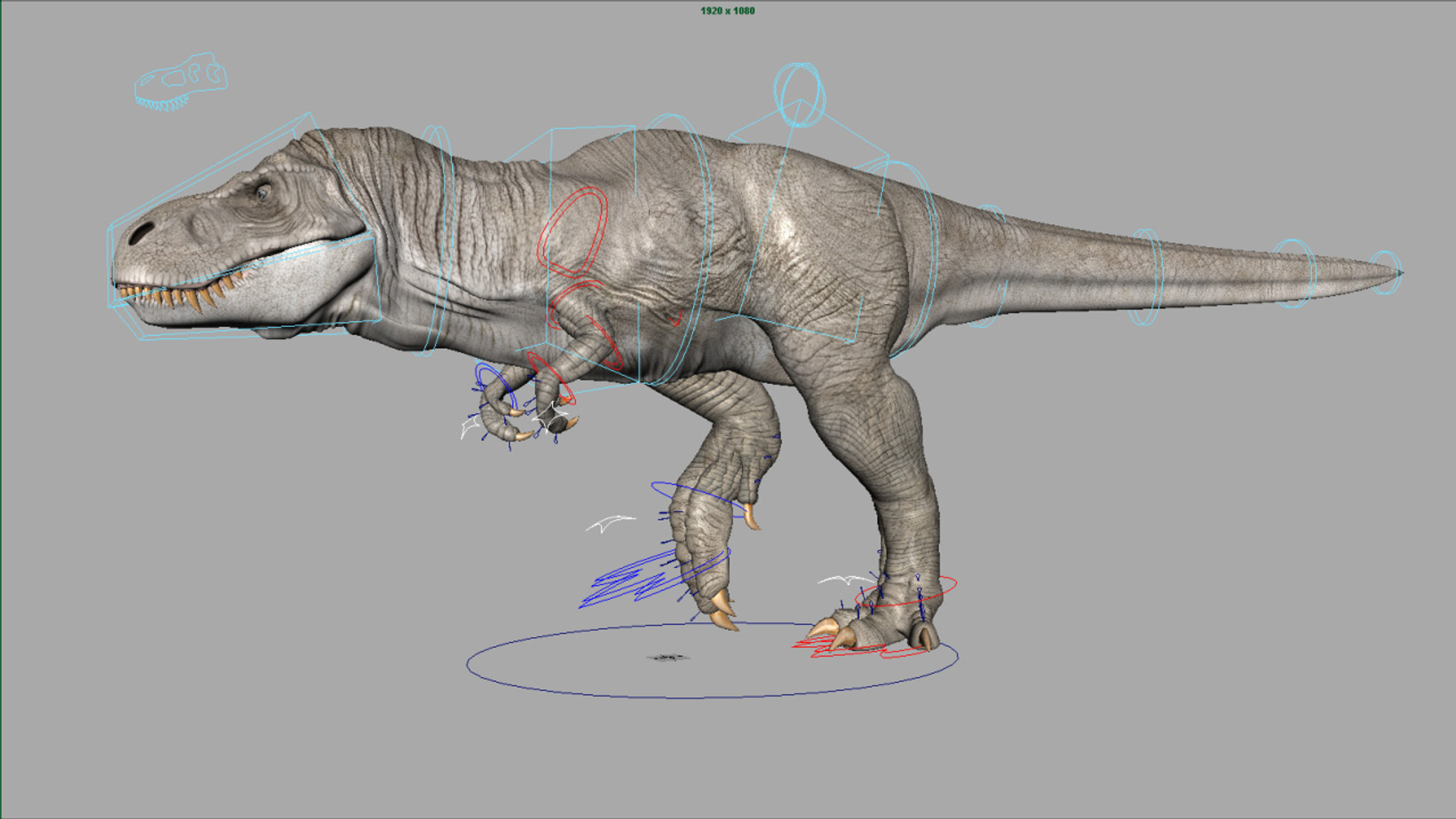 T Rex Stationary Walk Cycle 3D Model - TurboSquid 1225107