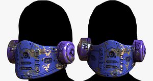 3D model Gas mask respirator scifi mode
