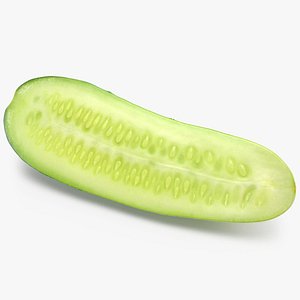 3D Half Cucumber 01