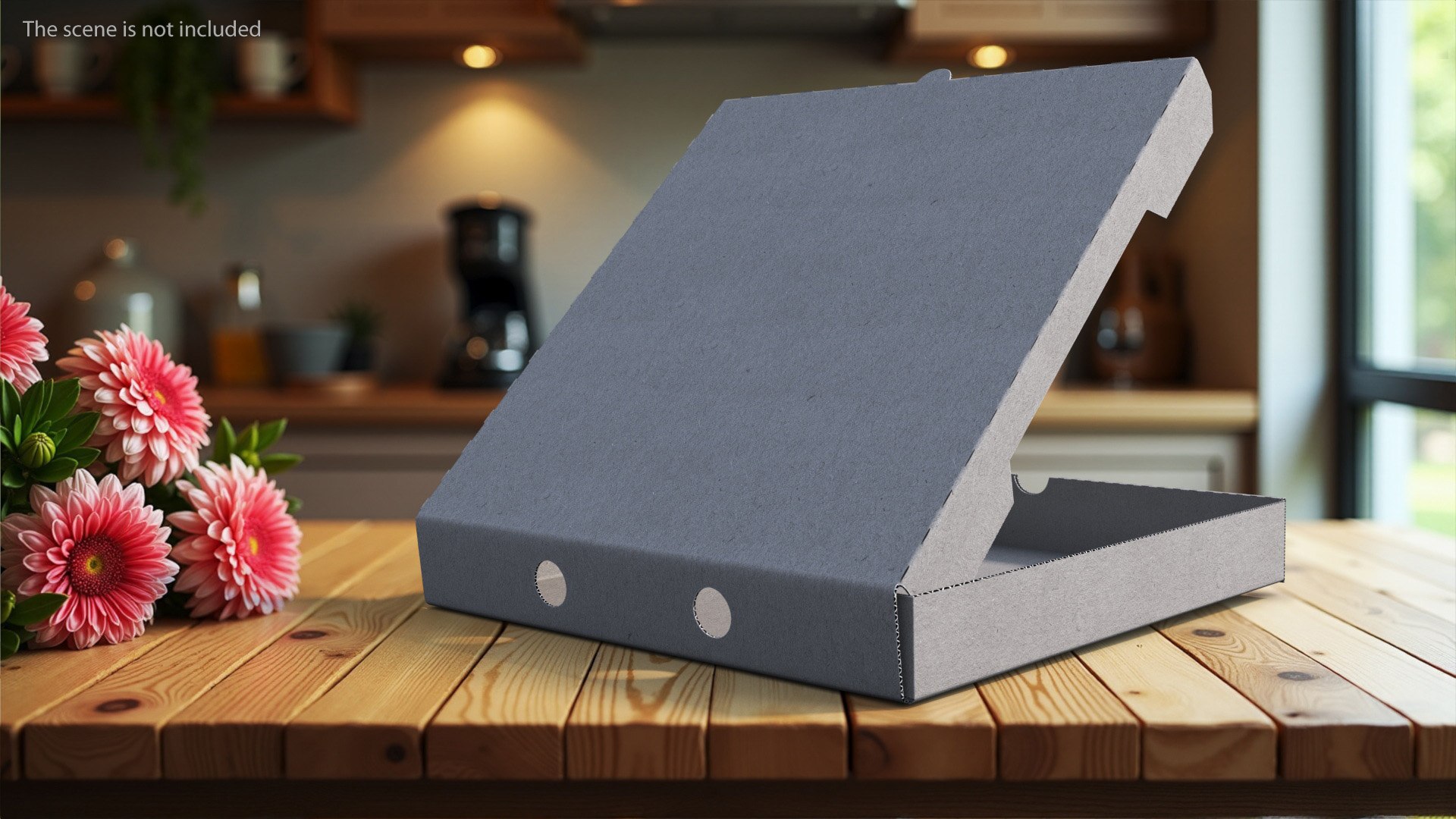 Pizza Box Open Gray Model - TurboSquid 2389417