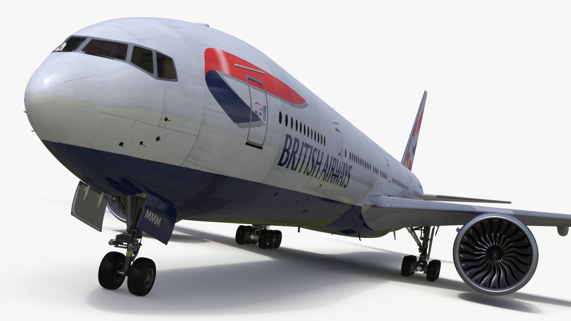 Boeing 777 British Airways 3D model preview