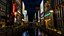 Osaka Dotonbori 3D Nocna Scena Realistyczne Japońskie Miasto Środowisko