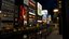 Osaka Dotonbori 3D Nocna Scena Realistyczne Japońskie Miasto Środowisko