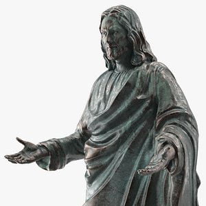 Jesus Christ Statue with Aged Patina Bronze model