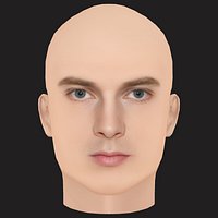 Low Poly Machine Gun Kelly Rapper Head