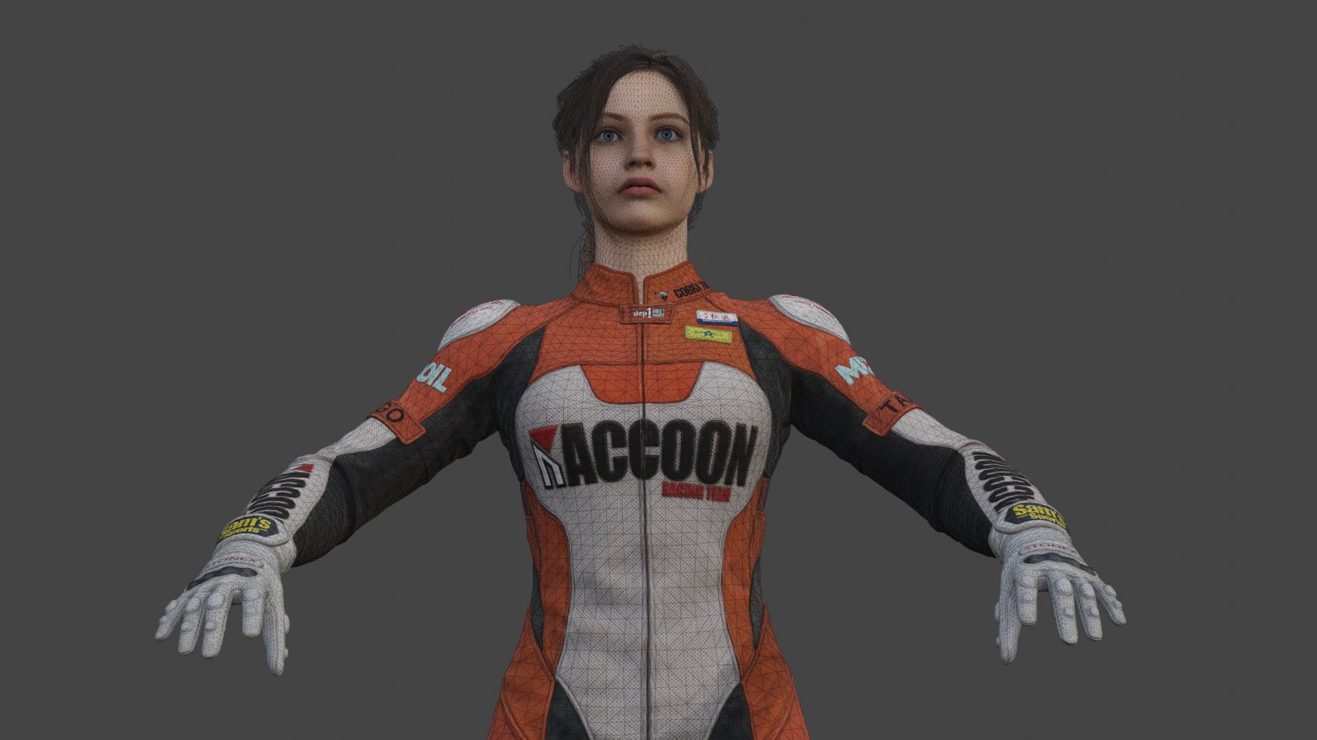 Sexy Biker Race Girl GameReady- Rigged Model - TurboSquid 2344360