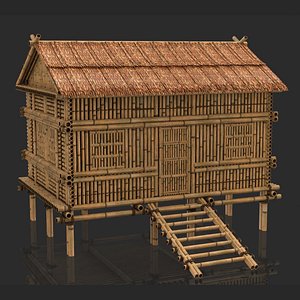 3D Bamboo House 1 - Jungle Hut