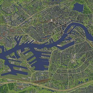 3D Rotterdam Netherlands - city and urban model