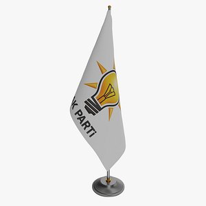 3D Table Flag AKP - Justice and Development Party Turkey model