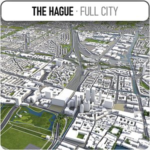 3D city hague surrounding -