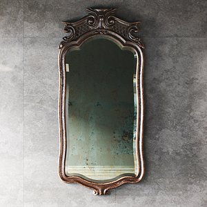 Antique carved mirror