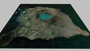 Mountain landscape Taal Volcano 3D model