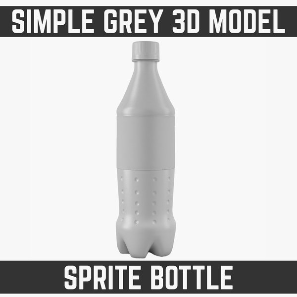 0 sprite bottle modelled 3d max