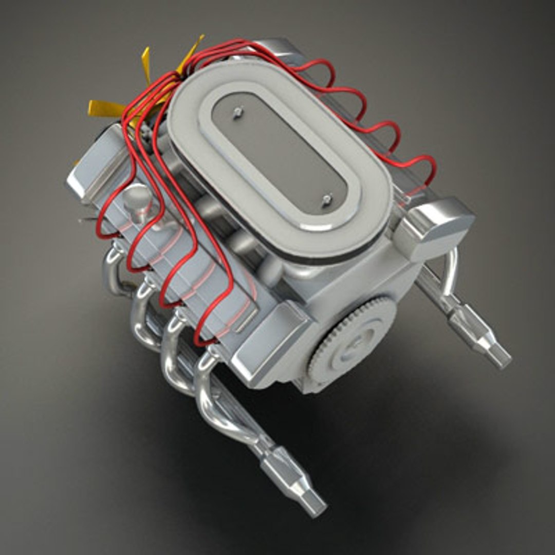 3d Model Engine V8 Classic
