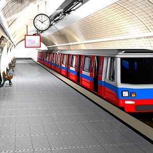 Cartoon Subway Station