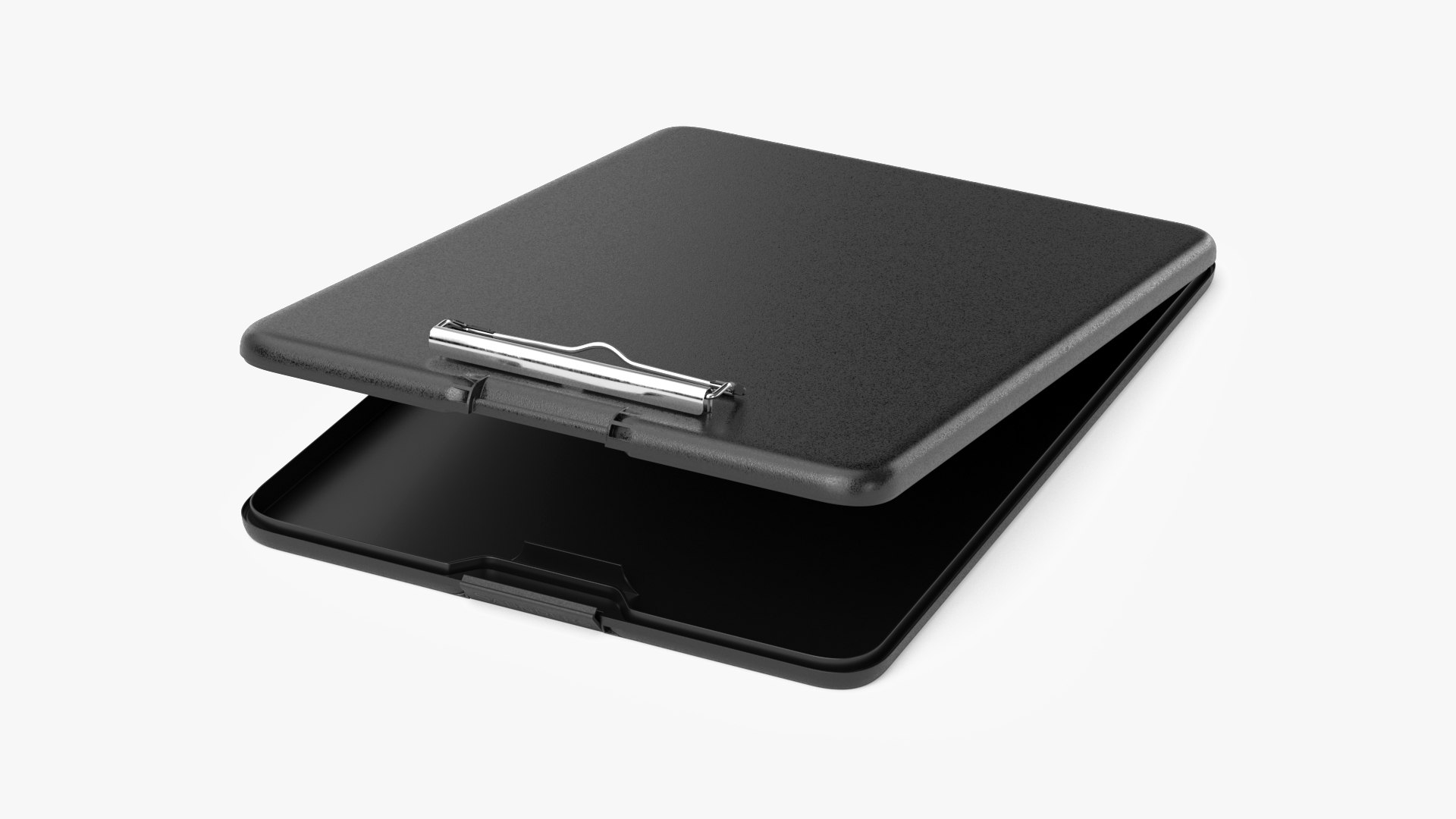 Open Storage Clipboard Black Empty 3D model preview
