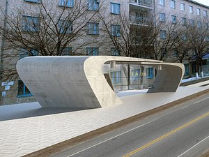 Bus stop.Design by Almasov Aibek