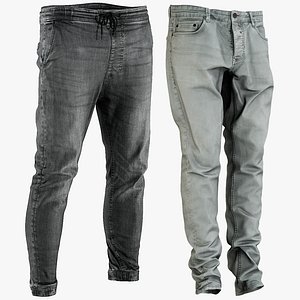realistic men s jeans 3D model