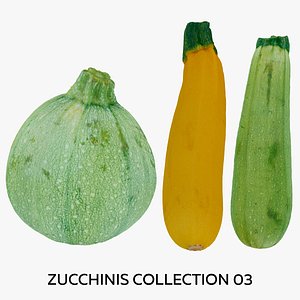 Zucchinis Collection 03 - 3 models RAW Scans 3D model