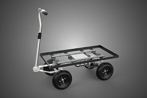 3D ELECTRIC FLAT BED DECK STEEL MESH GRID TROLLEY CART WAGON TRUCK