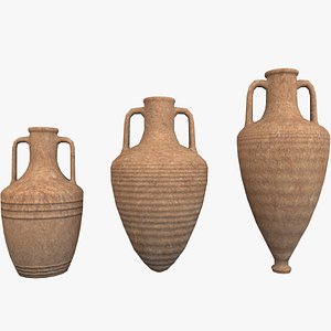 3d model amphoras pack 1