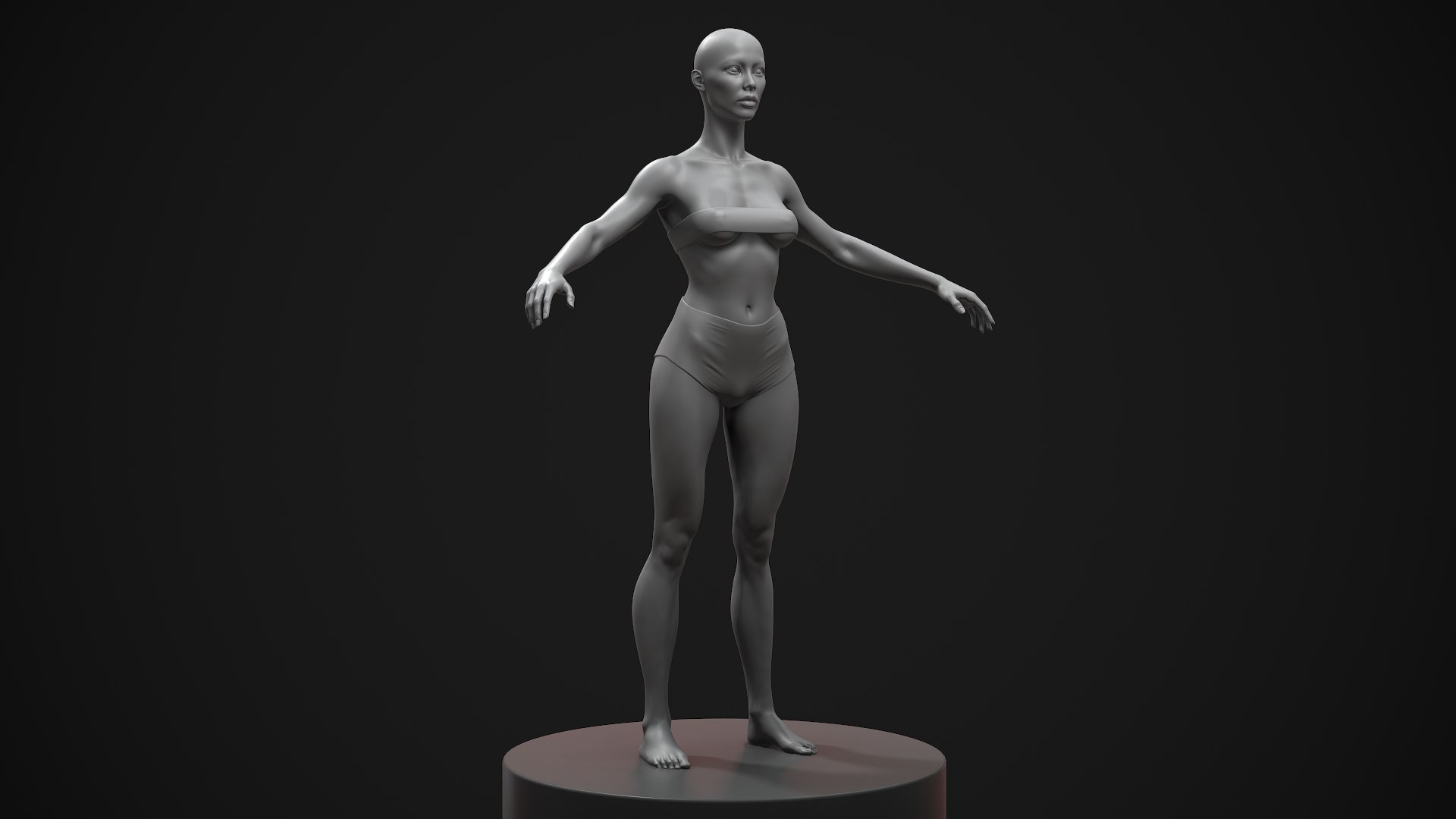 3D Athletic Woman Body Basemesh Model - TurboSquid 1760190