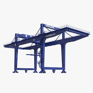 rail mounted gantry container crane 3d model