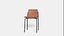 3D model Leather Chair with Metal Legs Ergonomic