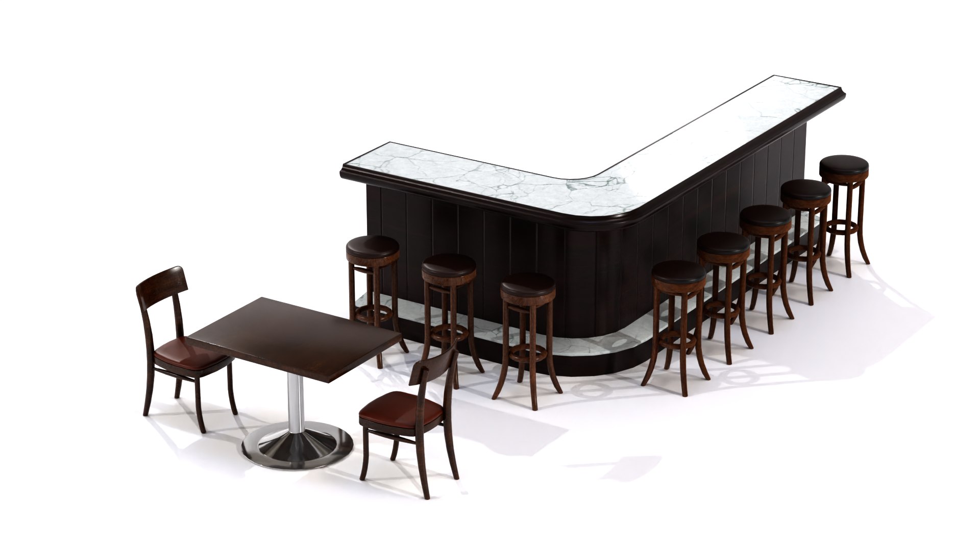 3D Furniture For Bars Model - TurboSquid 1990918