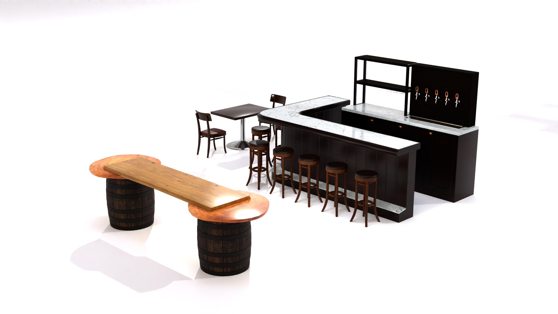 3D Furniture For Bars Model - TurboSquid 1990918